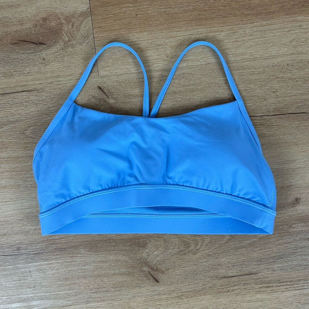 Lululemon Women's Flow Y Sports Bra Nulu Pool Side Blue Size 12